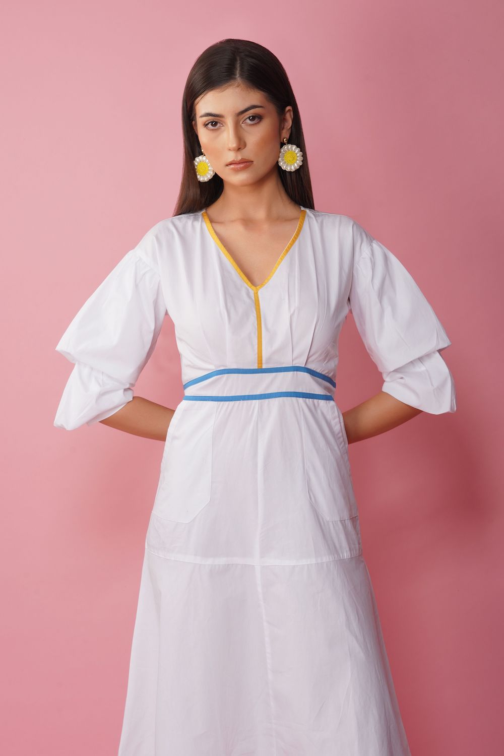 Breezy tiered dress with stripes