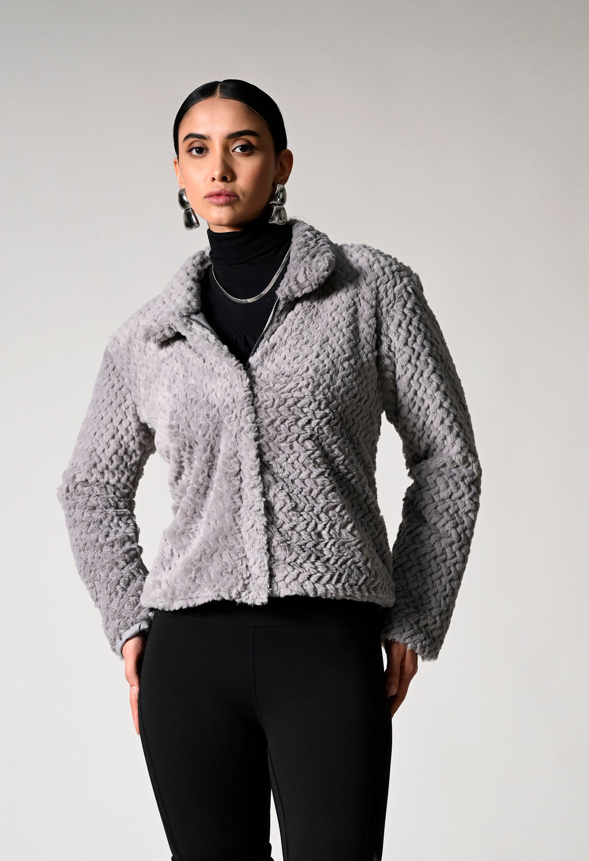 Grey Fur Jacket