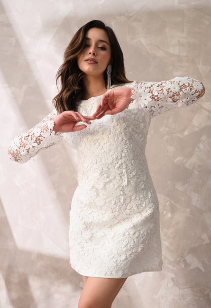 Floral Lace Long Sleeve Dress
