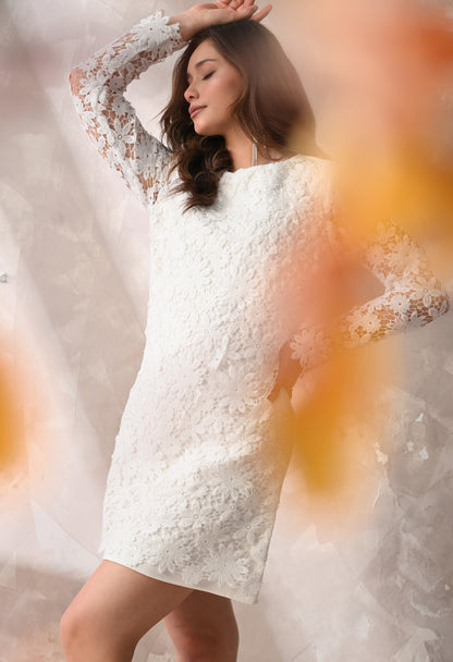 Floral Lace Long Sleeve Dress