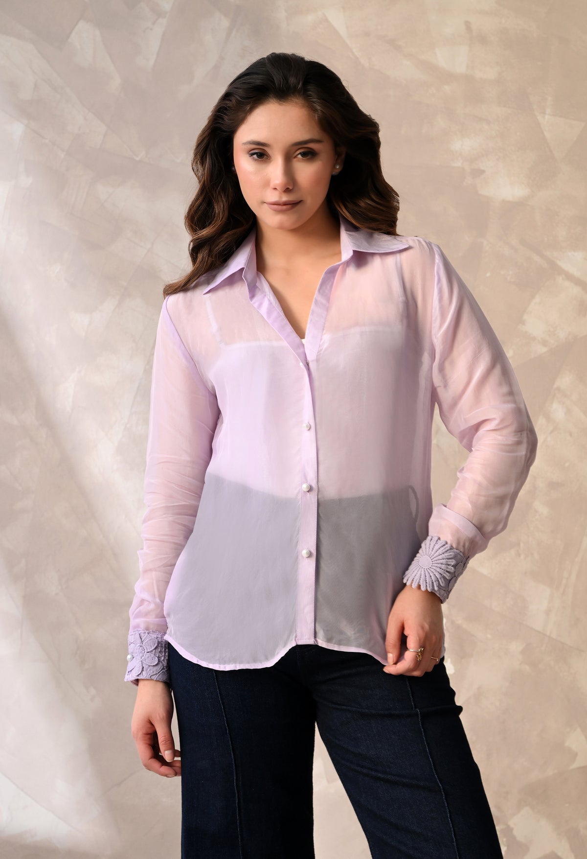 Buy Pink and orange shaded shirt dress from Label Anysa for Women Online