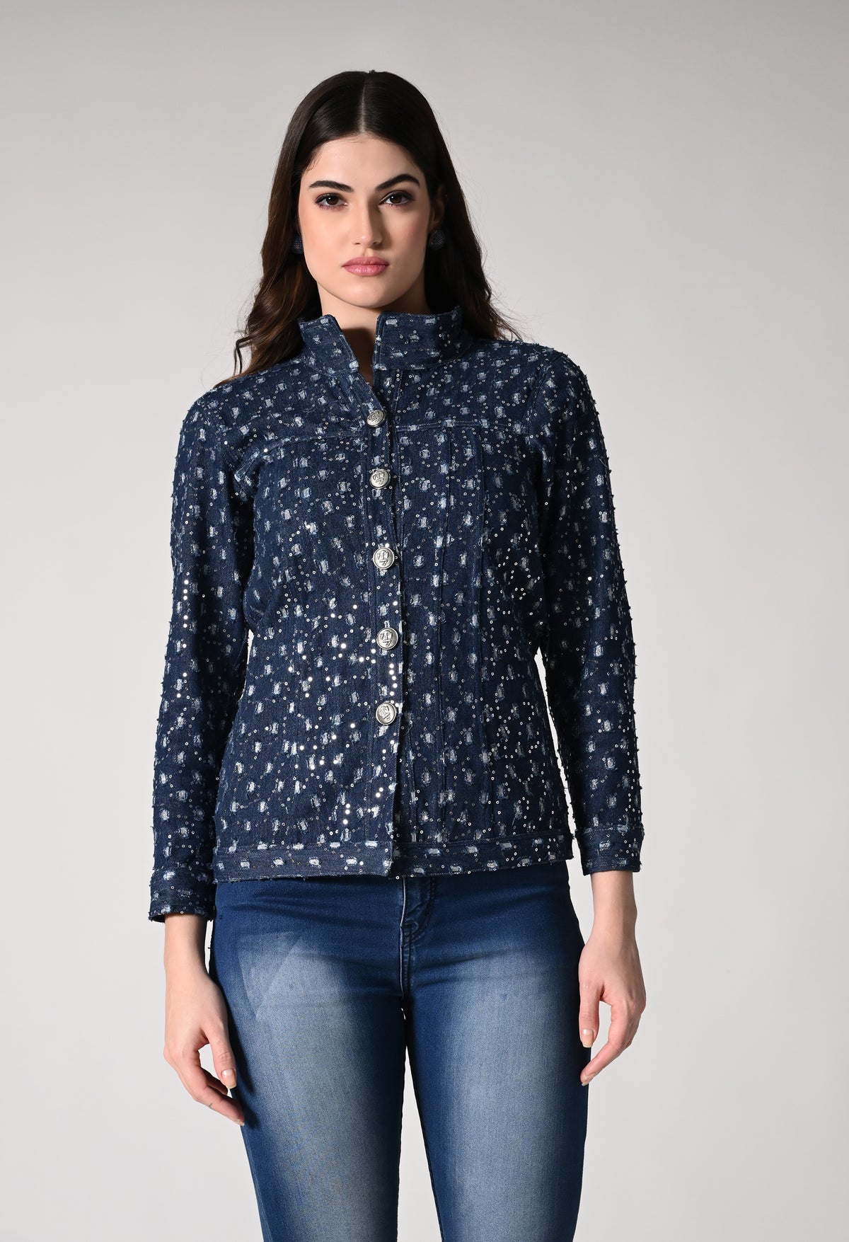 Shimmer Denim Jacket