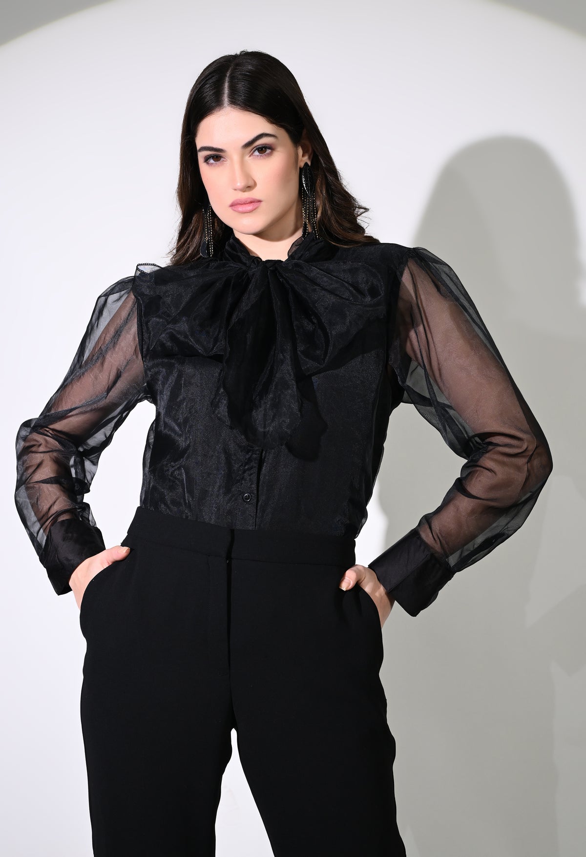 Black Organza Shirt