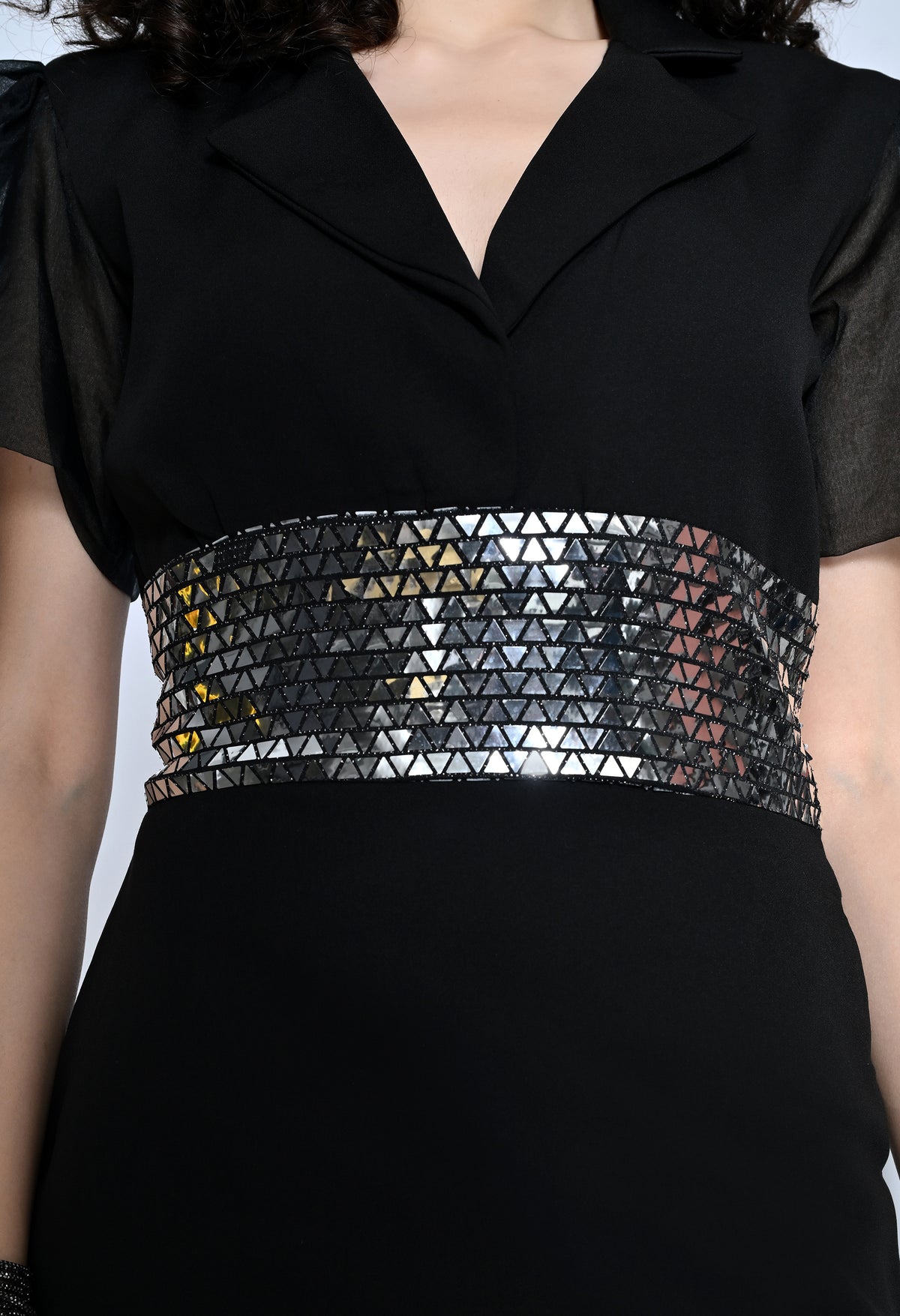 Black Dress with Silver detailing on waist