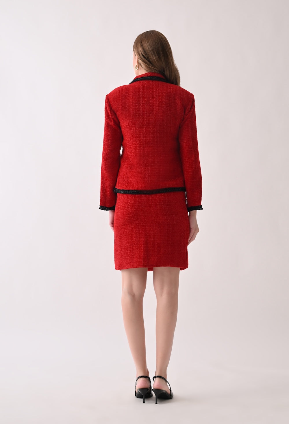 Red tweed co-ord set