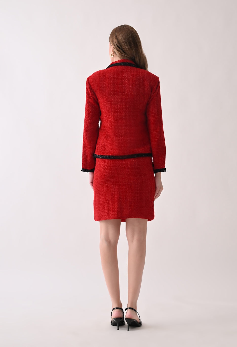 Red tweed co-ord set