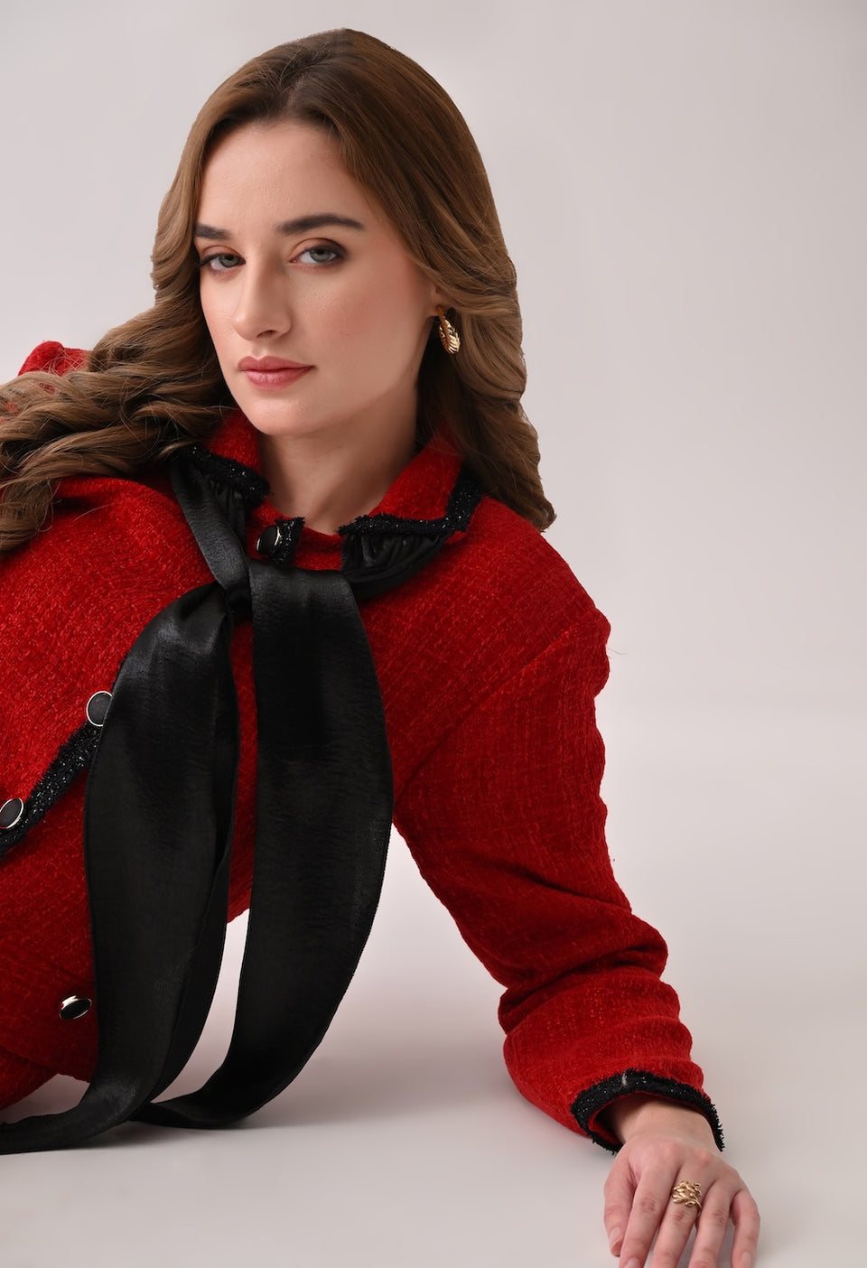 Red tweed co-ord set