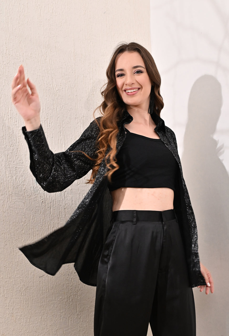 Black Wire print coord set