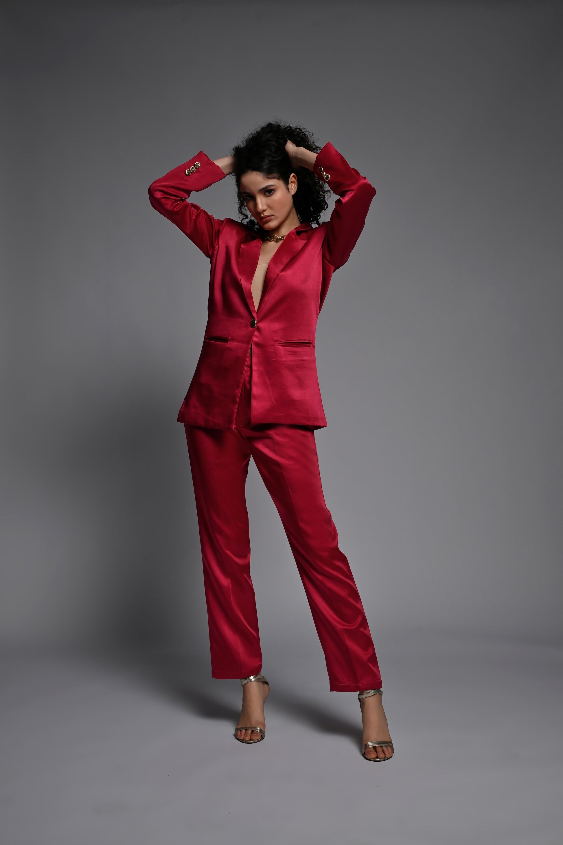 Ruby Red Co-ord Set Set L