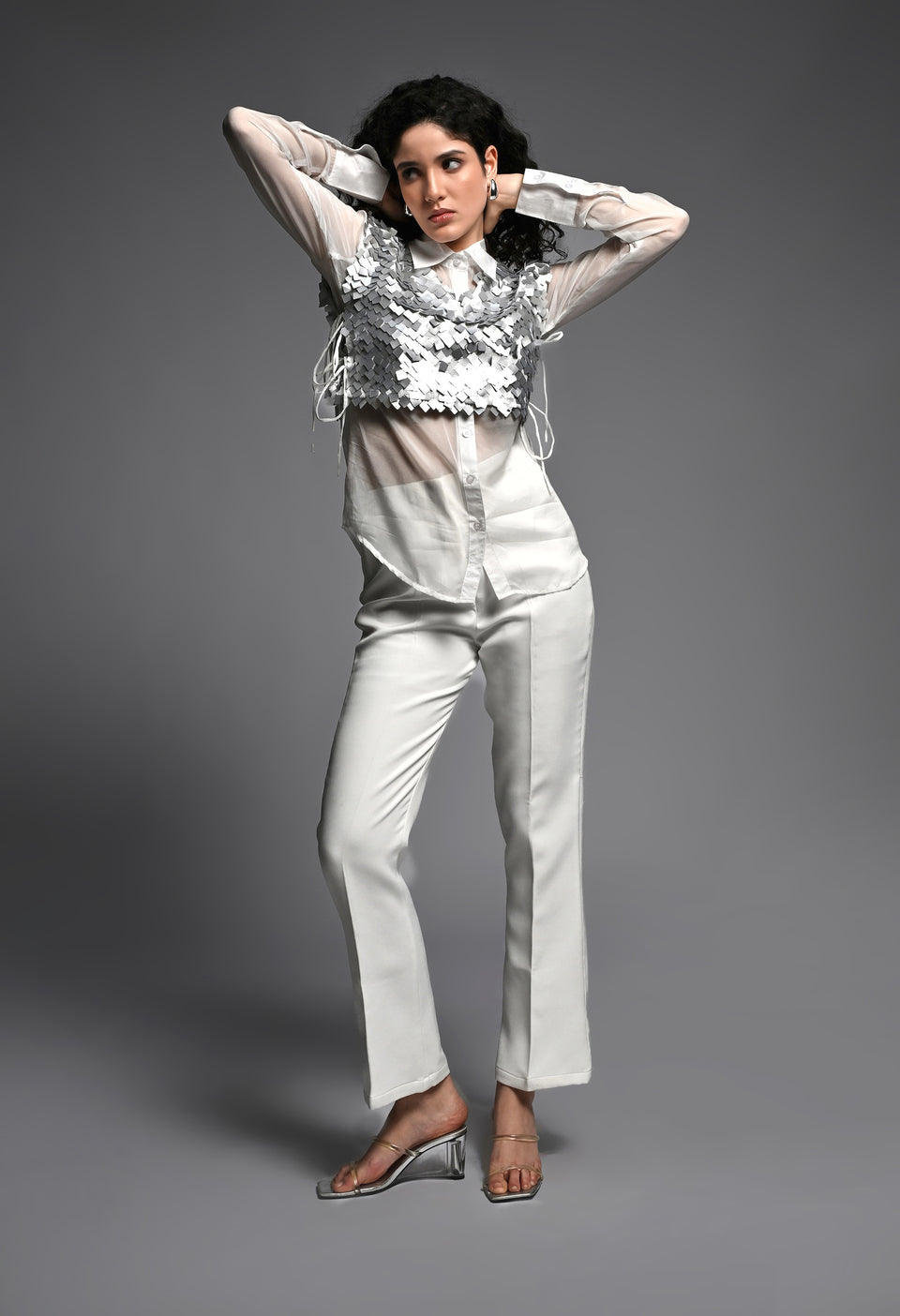 White Organza Trouser