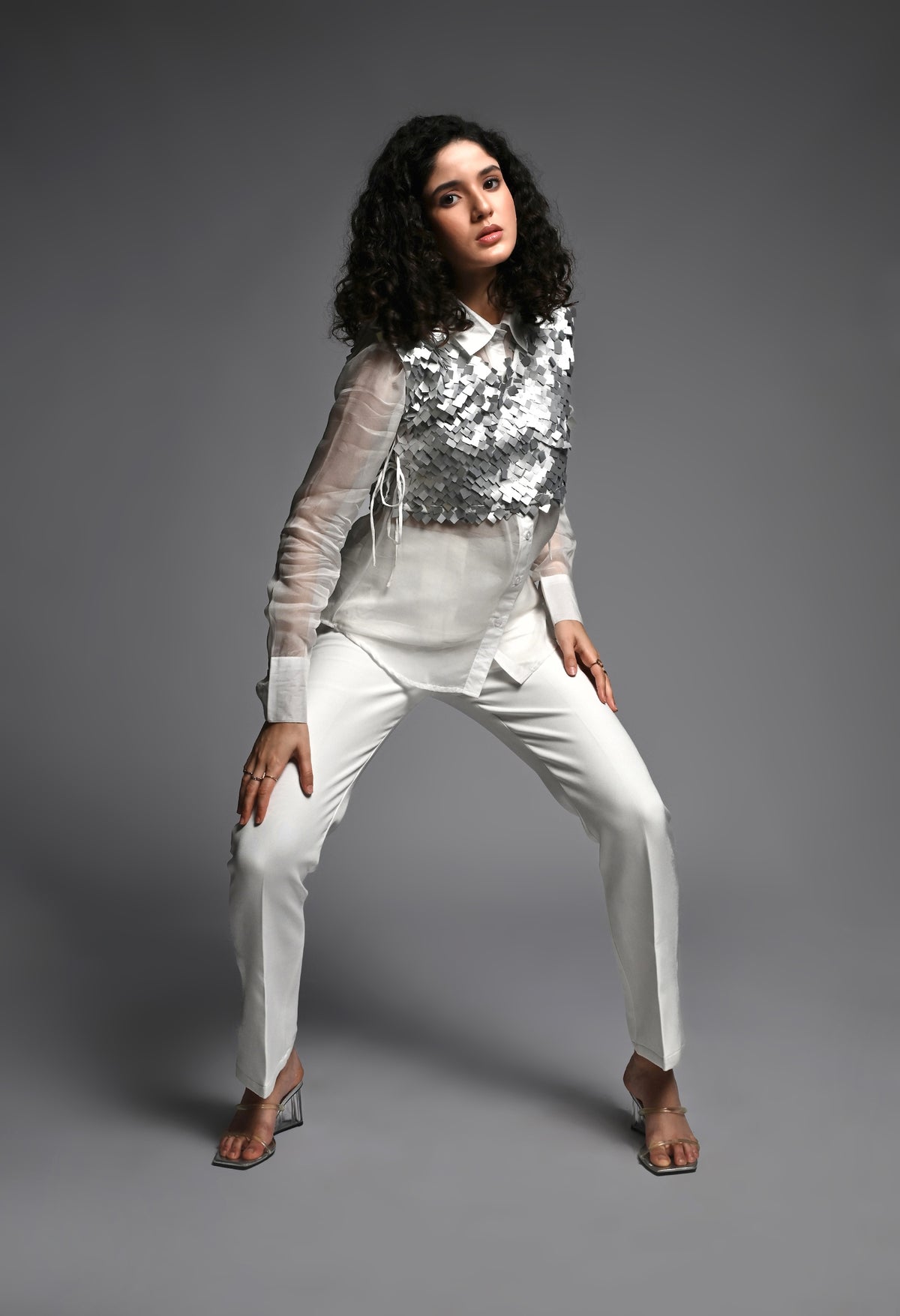 White Organza Trouser