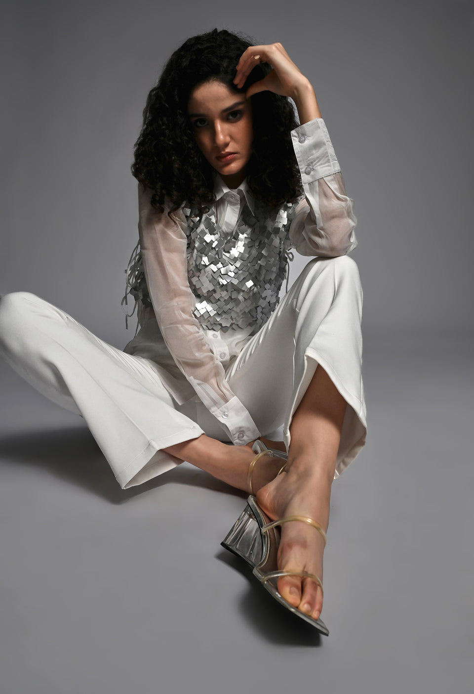 White Organza Trouser